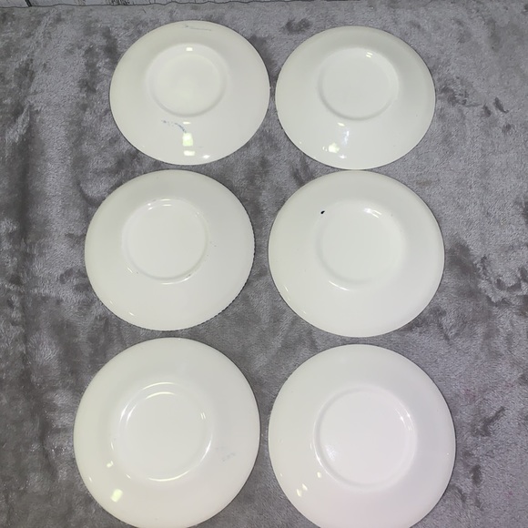 0622 Set of 6 Currier & Ives Blue Saucers for Flat Cups - Picture 2 of 2
